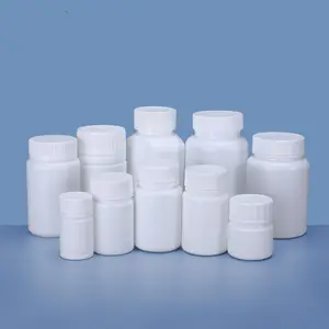 Empty Plastic Container Bottle For Capsule Vitamin Pill Tablet With Child-proof Cap
