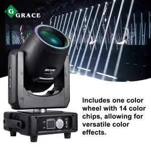 Igracelite Mini 230W 7R Beam Moving Head Stage Light With Halo Ring Effect Rgbw