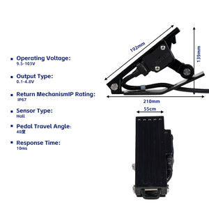 Pedale Acceleratore per Carrello Elevatore Resistente con Sensore Hall, Pedale dell'Acceleratore 10-103V IP67, Controllo Fluido Universale per Carrelli Elevatori Elettrici - Product Image 4
