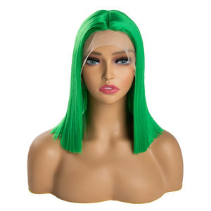 Pelucas Sintéticas Lisas de Colores Económicas <span class=keywords><strong>para</strong></span> Disfraces, Carnaval/Halloween, Hechas a Máquina, Sin Pegamento, Semi-Elásticas - Product Image 1