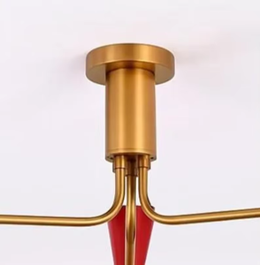 Lámpara Colgante de Latón de 3 Luces, Estilo Moderno de Mediados de Siglo, con Diseño Retro para Sala de Estar o Comedor - Product Image 4