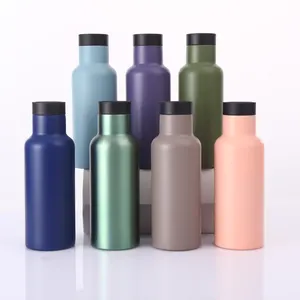 Customized Color Double Wall Iron Flask Stainless Steel 500ml Sports Flash Water Bottle For Sport Gym