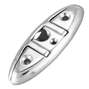 Docking Mounting Hardware Boat Deck Cleat 316 Stainless Steel Folding Flip Up Dock Flush Mount Cleat