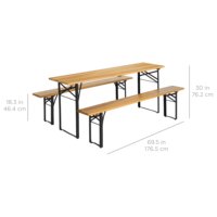 Table de banquet pliable en bois massif pour la restauration, les événements commerciaux et les festivals, style allemand.