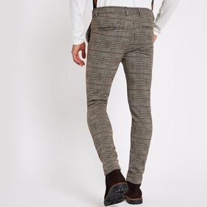 Pantalones Deportivos a Cuadros Casuales para Hombre, Diseño Moderno, OEM, Personalizados, Elásticos, Super Ajustados - Product Image 4