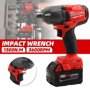 Juego de Herramientas Eléctricas <span class=keywords><strong>Milwaukee</strong></span> Popular 15 en 1, Rojo, 18V, Llave de Impacto, Sierra de Corte, con Cargador de Batería, Kit Completo para Reparación de Automóviles - Product Image 5