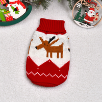 Novayapetix Xmas Pet Classic Knitwear – Pull d'hiver chaud et confortable à motif cœurs et fraises pour petits chiens – Vêtements de fête