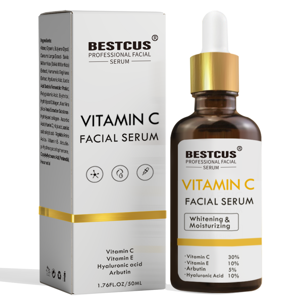 Produits de soins de la peau anti-âge à la vitamine C de marque propre hydratants et respectueux de la peau taches noires anti-âge Sérum réparateur à la vitamine C