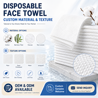 Boîte de serviettes jetables personnalisées avec logo, OEM ODM, serviettes en coton douces et respectueuses de la peau, emballage personnalisé, couleur, taille, texture