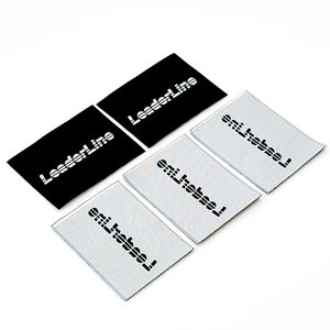 Etiquetas Tejidas Personalizadas Ecológicas, Transpirables, con Logotipo Ovalado de Múltiples Formas, Cortadas con Láser, para Ropa, Bolsas y Zapatos - <span class=keywords><strong>Marca</strong></span> ODM/OEM - Product Image 4