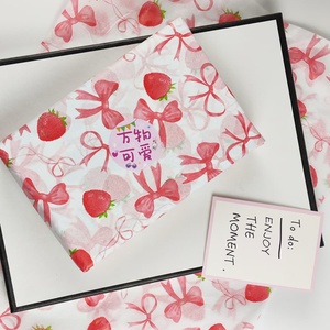 Papel de Copia con Estampado de Fresas <span class=keywords><strong>Rojas</strong></span> y Lazos, 17 g/m², 50x70 cm, para Experiencia de Desempaquetado, Relleno de Cajas de Zapatos, Embalaje de Cajas de Velas y Jabones - Product Image 4