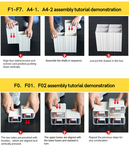 5-Layer Stackable Plastic Office Organizer with <strong>Drawers</strong> <strong>Small</strong> Parts Storage Bins for Bedding for Organizing Your Workspace - Product Image 4