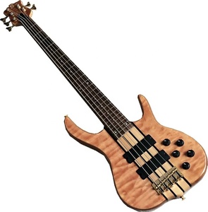 Bajo eléctrico Ken Smith de 5 cuerdas con herrajes dorados - Product Image 1