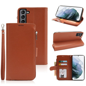 Funda de cuero con cremallera para <span class=keywords><strong>Samsung</strong></span> A03s A03 <span class=keywords><strong>A53</strong></span> A33 <span class=keywords><strong>5G</strong></span> A02 A22 A82 S22 S21 Note20, funda de libro con tapa de lujo con ranura para tarjeta - Product Image 2