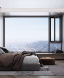 Cửa sổ tòa nhà xanh tiết kiệm năng lượng cao cấp 6 giai đoạn mở ra ngoài phá vỡ nhiệt hợp kim nhôm phòng tắm - Product Image 2