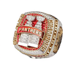 Anillo de Aleación Chapado en Oro del Campeonato de Hockey Flori 2025, Último Modelo, Unisex, Accesorio Deportivo Premium, Regalo de Boda - Product Image 4