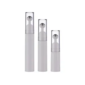 5ML 10ml 15ml crème de sérum pour les yeux sans air en plastique rouleau sur bouteille avec bille d'acier