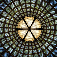 Panneau mural en verre teinté européen imperméable, verre décoratif laminé pour salle à manger, chambre, hall, hôtel, hall d'entrée, dôme, intérieur