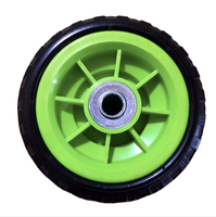 Prix usine Roue en mousse PU 6x3 pouces avec roulement à billes et jante en plastique anti-crevaison pour chariot à main/roue de chariot de camping