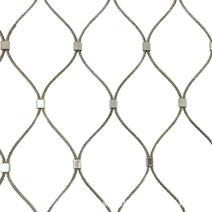 Stainless Steel <strong>Wire</strong> Mesh 304 Stainless Steel <strong>Wire</strong> Rope Mesh High-altitude protection <strong>Net</strong> Metal Decorative <strong>Net</strong> - Product Image 1