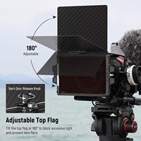NEEWER Mini Matte Box en fibre de carbone avec plateau à filtres 4"x5.65" et adaptateurs d'anneaux de lentilles circulaires