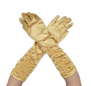 Gants de soirée pour femmes, couleur unie, longs doigts en Satin pour les événements, les activités, rouge, blanc, gants de <span class=keywords><strong>mariage</strong></span> - Product Image 3