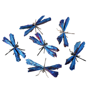 All'ingrosso libellula intaglio in <span class=keywords><strong>cristallo</strong></span> naturale Aura tormalina blu lucido piuma per la guarigione decorativa - Product Image 3