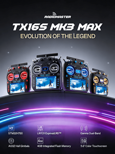 Hoshi <span class=keywords><strong>radiomaster</strong></span> <span class=keywords><strong>TX16S</strong></span> MK3รีโมทคอนโทรลสูงสุด Gemini Dual Band expresslrs xrossband CNC Hall gimbal Control - Product Image 1
