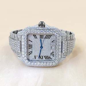 Đồng hồ nam cao cấp đính đá Moissanite toàn bộ mặt số, kim cương D VVS, máy cơ, kèm máy kiểm tra kim cương - Product Image 4