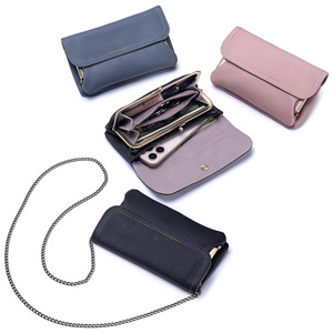 Ando <b>Bag</b> Genuine Cowhide Leather Women's Small Chain Crossbody Wallet <b>Bag</b> with Card Slots - Product Image 1