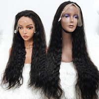 Promoción: Pelucas de Cabello Virgen Natural Doble Trama, Lisas y Onduladas, con Encaje Completo 13x4, de 26 y 32 Pulgadas, de Alta Calidad, 320g