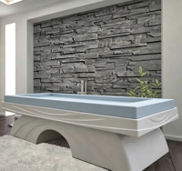 Table de massage humide en acrylique pour la thérapie au sel, idéale pour les salons de beauté