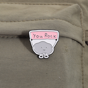 Rock solide émail broche drôle dessin animé géologie jeu de mots broche sac à dos vêtements revers Badge bijoux cadeau pour les amis - Product Image 3