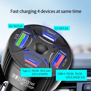 <span class=keywords><strong>53W</strong></span>急速充電式Qcスーパーデュアル3.1a電圧計急速充電式スマートバッテリー<span class=keywords><strong>12v</strong></span> 3.0 USBカーチャージャー - Product Image 5