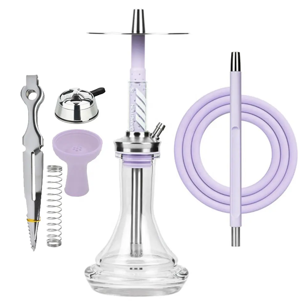 Top Verkoop Uniek Ontwerp Hoge Kwaliteit Aluminium Amotion Futr Shisha Set Narguile Hookah Amotion Draagbare Waterpijp