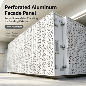 Panel de Pared Cortina de Aluminio, Revestimiento de Fachada Exterior, Grado A2, Resistente al Fuego, Decoración de Edificios - Product Image 3