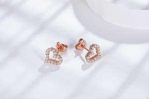 Boucles d'oreilles Ruizuan en argent sterling, bijoux de mode, cœur pour femmes, boucles d'oreilles en moissanite, USA - Product Image 6