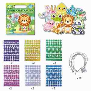 3-In-1 Paper Foil Sticker Kits 10Pcs DIY Paint Cute Animals <b>Gift</b> Tags Art Craft Activity for Kids Boys Girls - Product Image 4