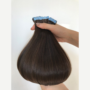 Vendita calda Mini nastro vero <span class=keywords><strong>capelli</strong></span> umani extension doppio disegnato vergine Remy piccolo nastro con diversi colori stile d'onda - Product Image 6