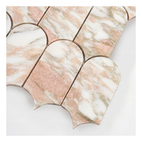 Haute Qualité De Luxe Pierre Marbre Mosaïque Carrelage Plume Carrelage Rose Europe Style Mosaïque Pour Art Déco Cuisine Salle De Bains Carrelage Mural