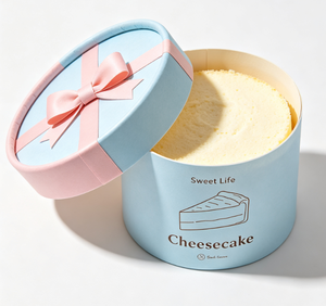 Biodegradable Round Paper Cylinder Custom Size for Basque Cheesecake Bakery Cake & Sweet <b>Treat</b> Packaging - Product Image 4
