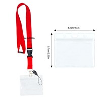 Porte-carte d'identité VIP pour le drapeau de la Palestine avec lanière en nylon noir et lanière à crochet et accessoire pour porte-cartes
