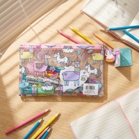 Ensemble de papeterie scolaire mignon, crayons de couleur, ensemble coloré de licorne, trousse à crayons, ensemble d'écriture, personnalisé pour enfants