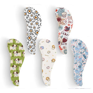 Benutzer definiertes Logo Magic Handle Anti statischer Detang ler Kamm Nass bürste Zebra muster Leoparden muster Haarent wickler bürste - Product Image 3