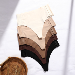 String sexy pour femme, culotte T-back extensible, invisible, bikini, string, culotte hipster, lingerie, taille haute, sans couture - Product Image 4