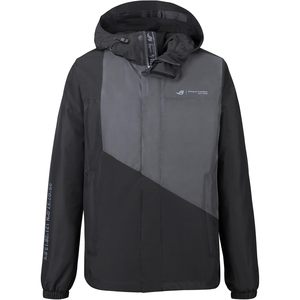 Veste coupe-vent pour homme, en softshell, à capuche amovible, pour la randonnée en plein air, noire, vente en gros - Product Image 1