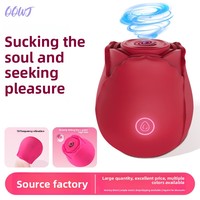 Vibrateur en forme de rose avec 10 modes de vibration pour femmes, stimulateur clitoridien et des mamelons, jouets sexuels pour adultes