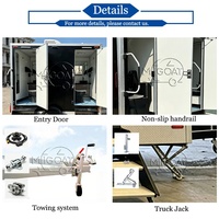 Offre Spéciale : Remorque Toilettes Mobiles de Luxe à 2 Cabines, Mono-essieu, avec Climatisation et Intérieur Noir, Idéale pour Événements Extérieurs et Mariages