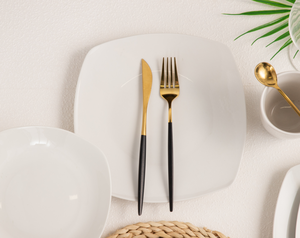 Factory Wholesale Square White <b>Porcelain</b> Dinnerware Set Ceramic Plates Bowls <b>Mugs</b> Tableware for Hotel Supermarket Custom LOGO - Product Image 3