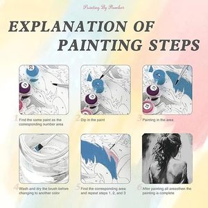 Kit de <span class=keywords><strong>peinture</strong></span> à l'huile DIY Songwoo, portrait abstrait <span class=keywords><strong>noir</strong></span> <span class=keywords><strong>et</strong></span> <span class=keywords><strong>blanc</strong></span>, femme vue de dos en niveaux de gris, <span class=keywords><strong>peinture</strong></span> <span class=keywords><strong>par</strong></span> numéros - Product Image 4